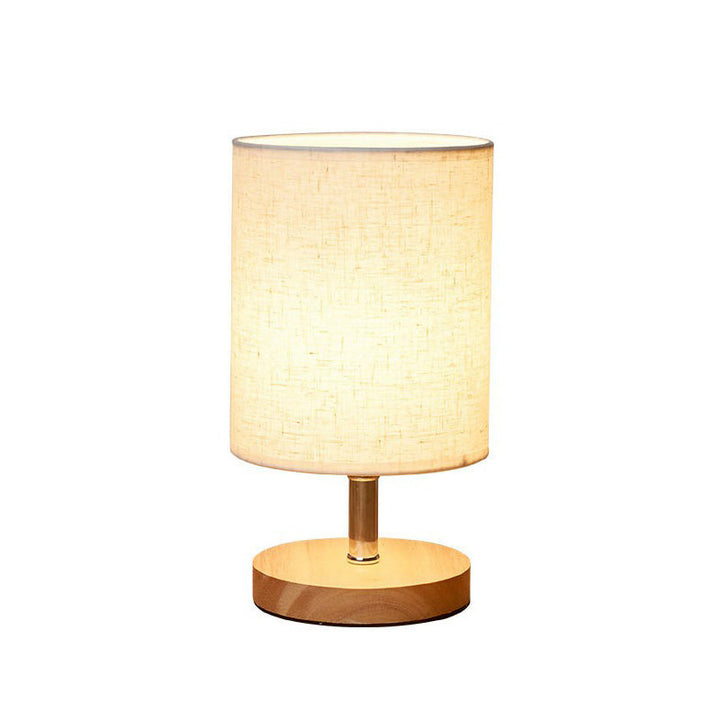 Stylowa minimalistyczna lampa stołowa - LinenWood-Okrągły-Trend Polska