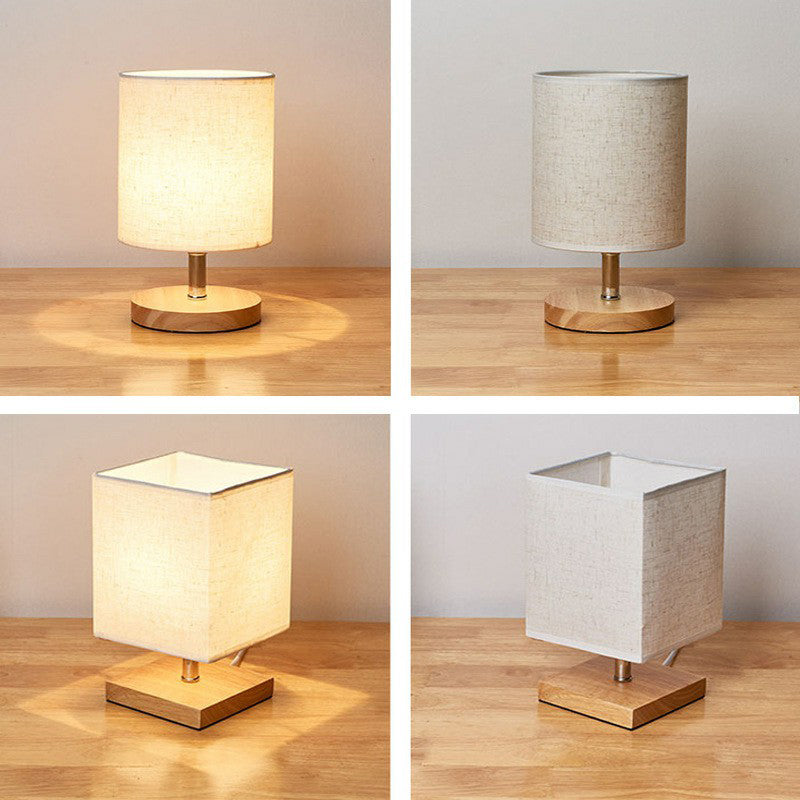 Stylowa minimalistyczna lampa stołowa - LinenWood-Okrągły-Trend Polska