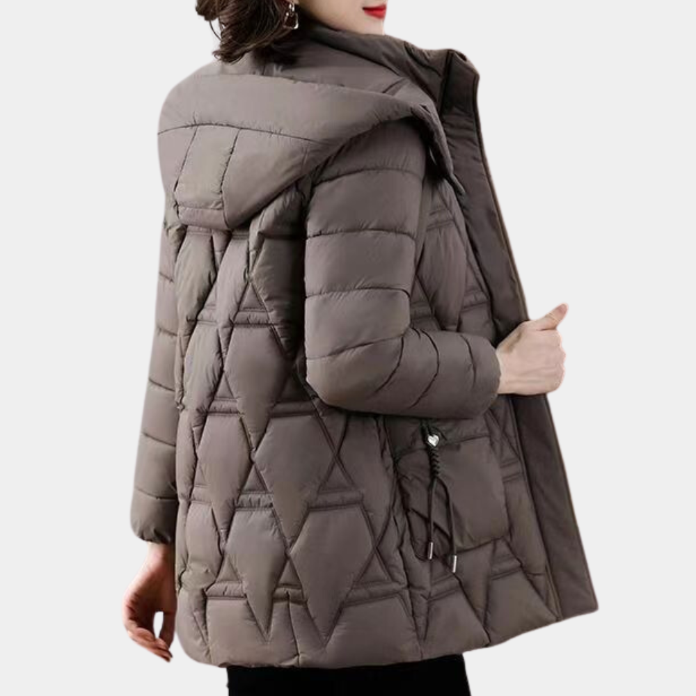 Stylowa pikowana kurtka damska - Romy-Czarny-XS-Trend Polska