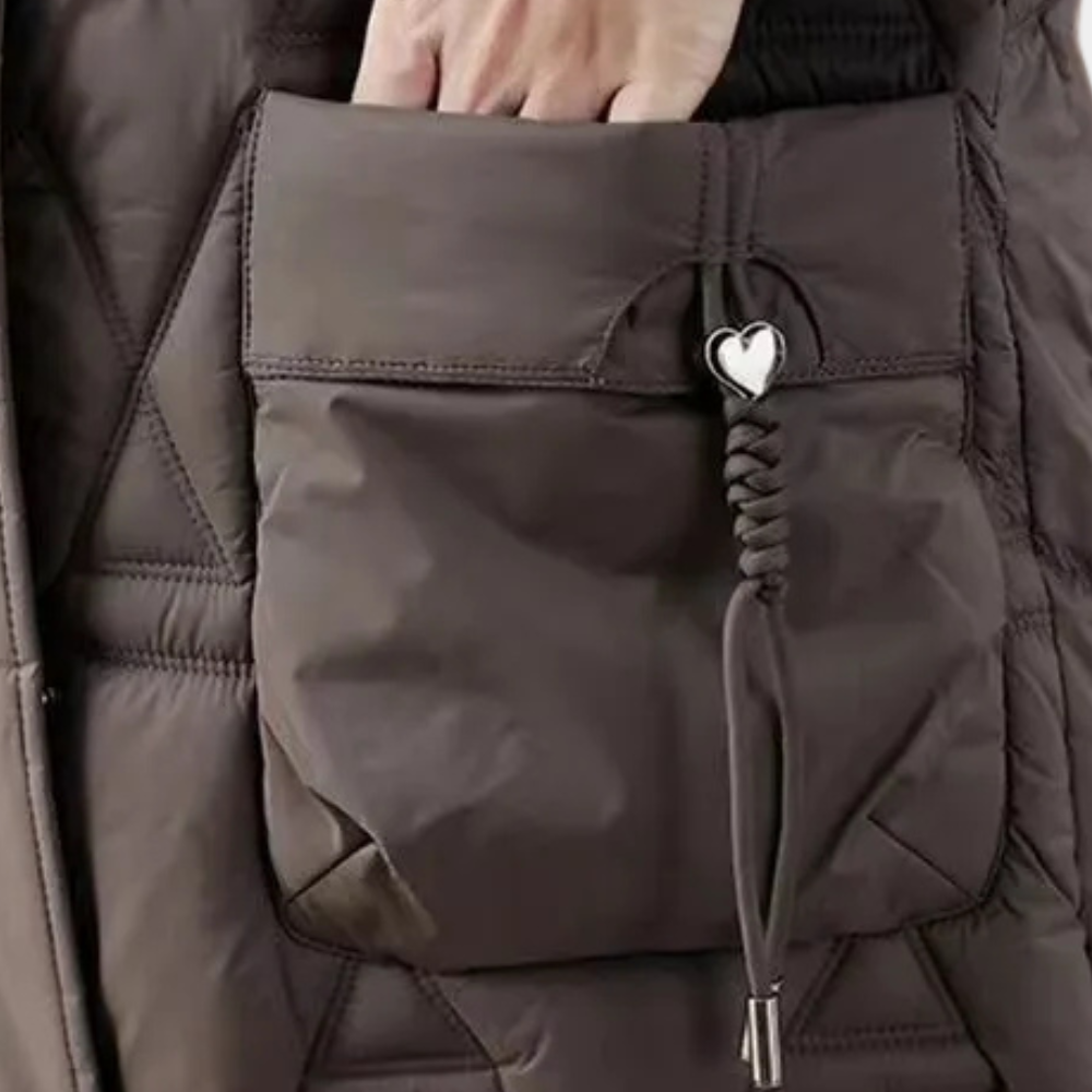 Stylowa pikowana kurtka damska - Romy-Czarny-XS-Trend Polska