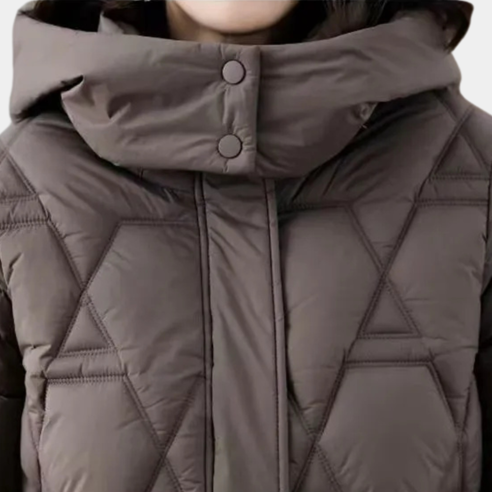 Stylowa pikowana kurtka damska - Romy-Czarny-XS-Trend Polska