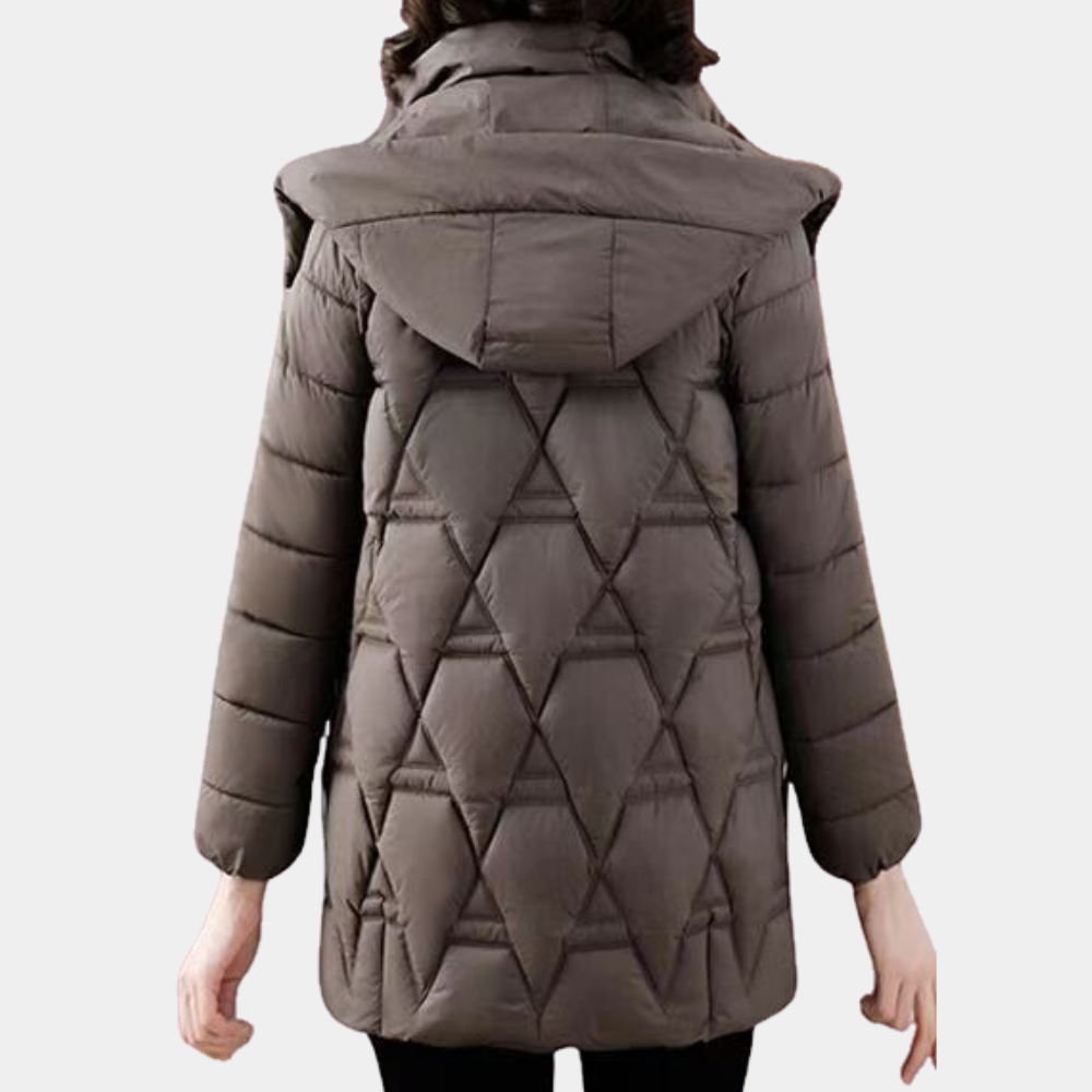 Stylowa pikowana kurtka damska - Romy-Czarny-XS-Trend Polska