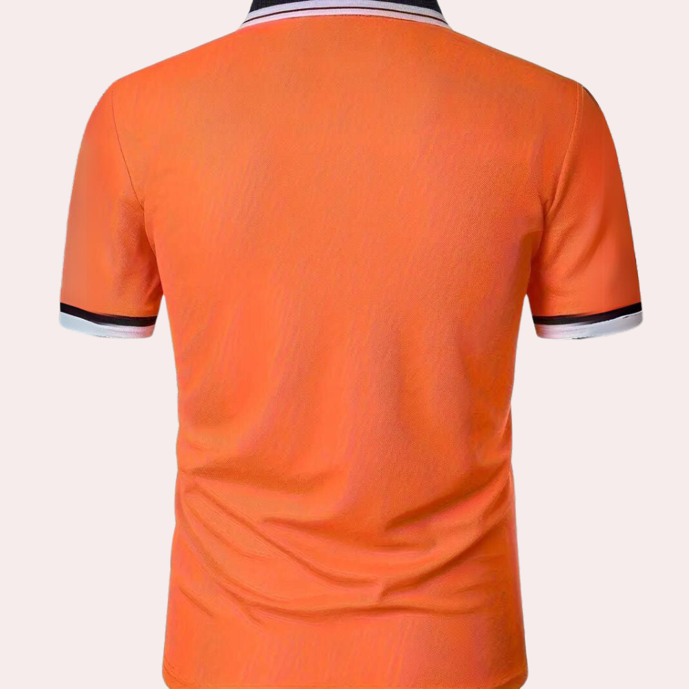 Stylowa pomarańczowa koszulka polo dla mężczyzn - Jules-S-Trend Polska