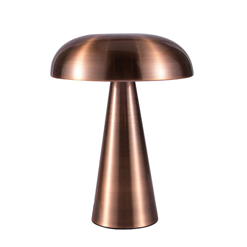Stylowa przenośna lampa stołowa - ShroomLite-Złoto-Trend Polska