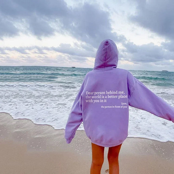 Stylowa, rozgrzewająca serce damska hoodie - Aurora-Fioletowy-S-Trend Polska