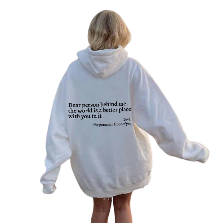 Stylowa, rozgrzewająca serce damska hoodie - Aurora-Biały-S-Trend Polska