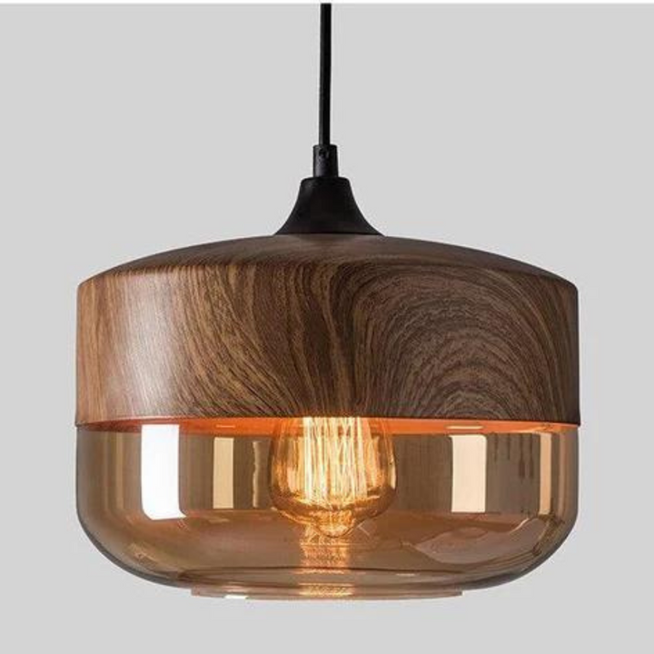Stylowa Skandynawska Drewniana Lampa Sufitowa - NordLuna-Typ A-Trend Polska