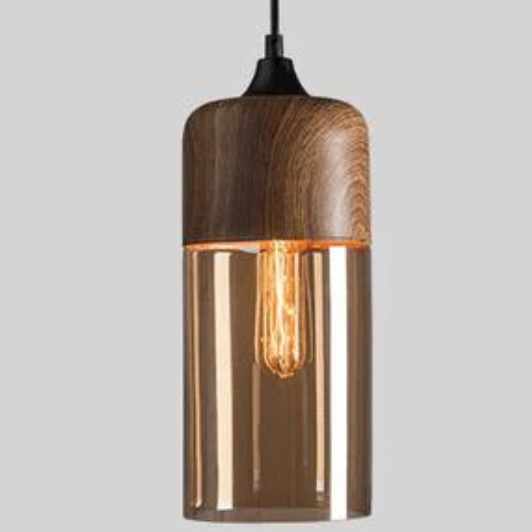Stylowa Skandynawska Drewniana Lampa Sufitowa - NordLuna-Typ A-Trend Polska