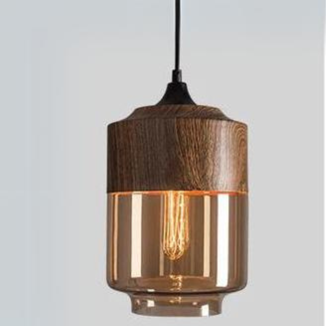 Stylowa Skandynawska Drewniana Lampa Sufitowa - NordLuna-Typ A-Trend Polska