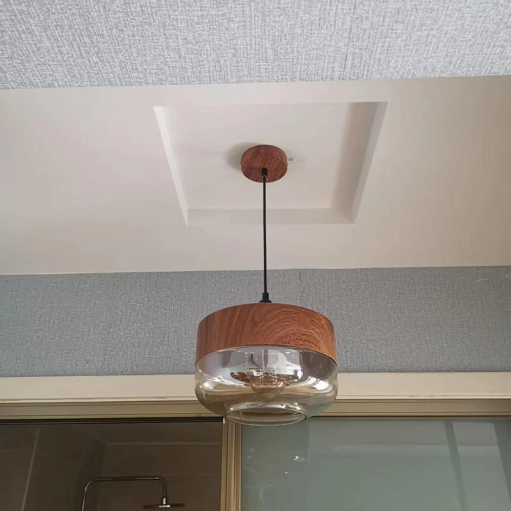 Stylowa Skandynawska Drewniana Lampa Sufitowa - NordLuna-Typ A-Trend Polska