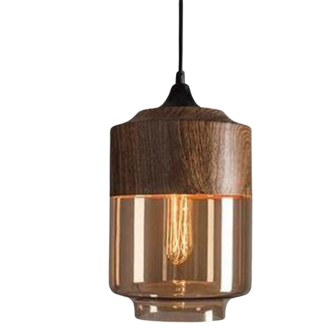 Stylowa Skandynawska Drewniana Lampa Sufitowa - NordLuna-Typ C-Trend Polska
