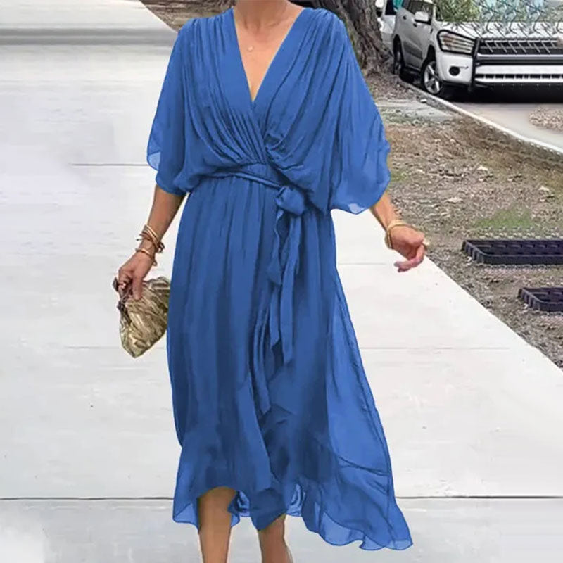 Stylowa sukienka letnia – Giulia-Niebieski-S-Trend Polska