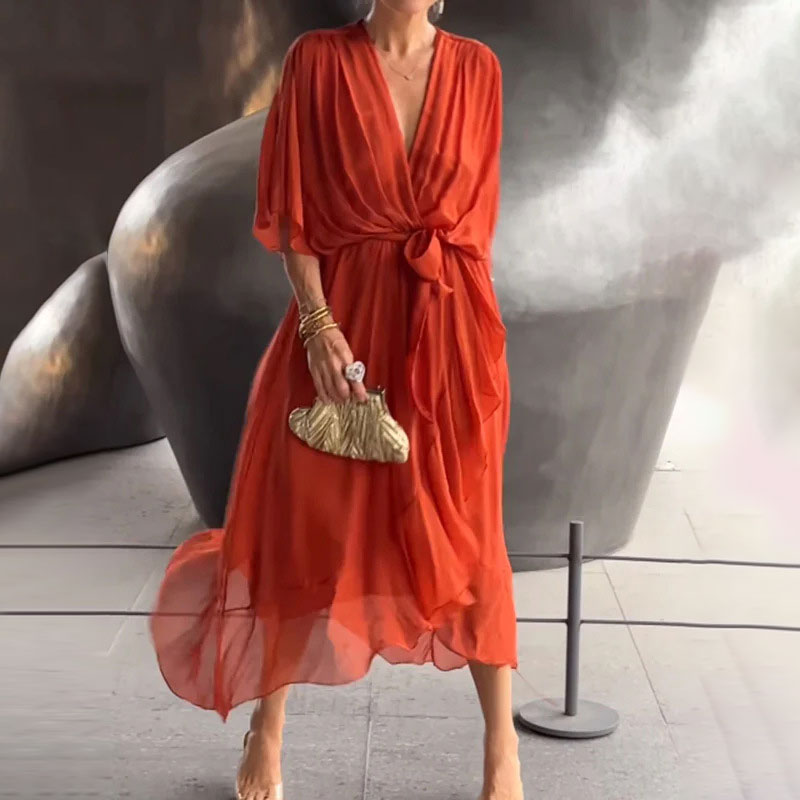 Stylowa sukienka letnia – Giulia-Pomarańcza-S-Trend Polska