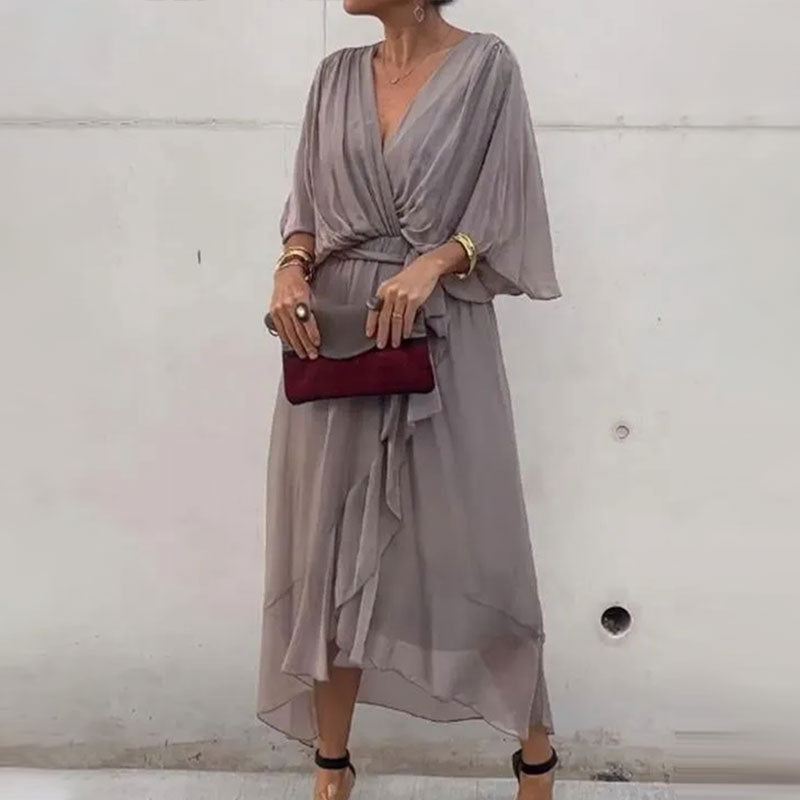 Stylowa sukienka letnia – Giulia-Szary-S-Trend Polska