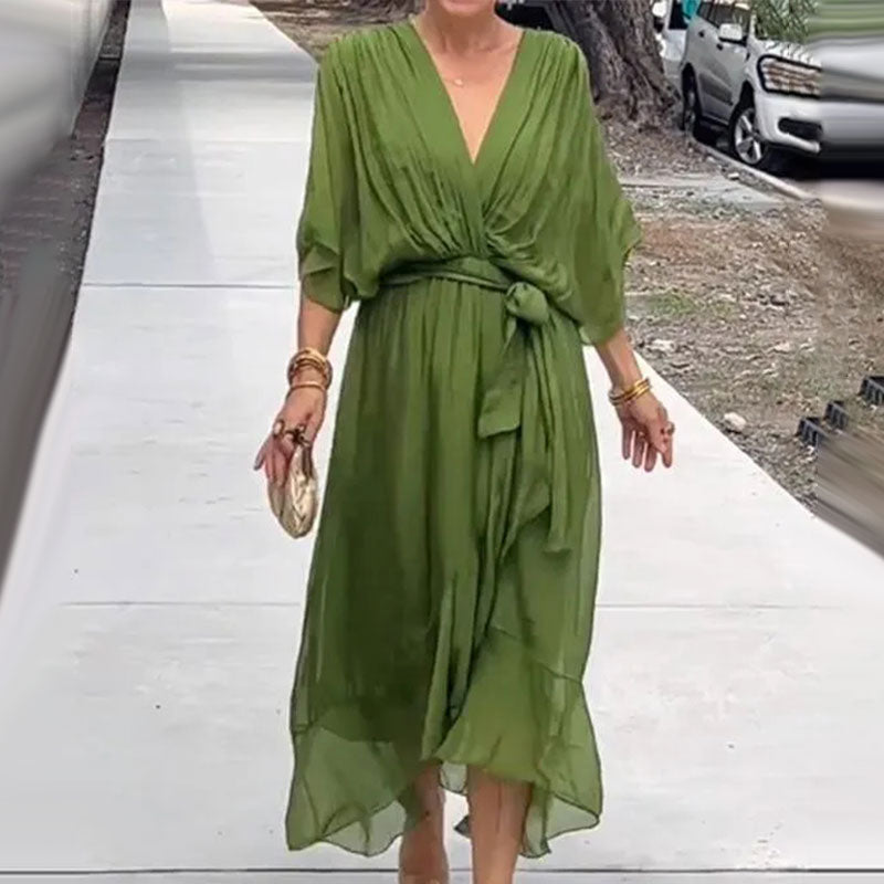 Stylowa sukienka letnia – Giulia-Zielony-S-Trend Polska