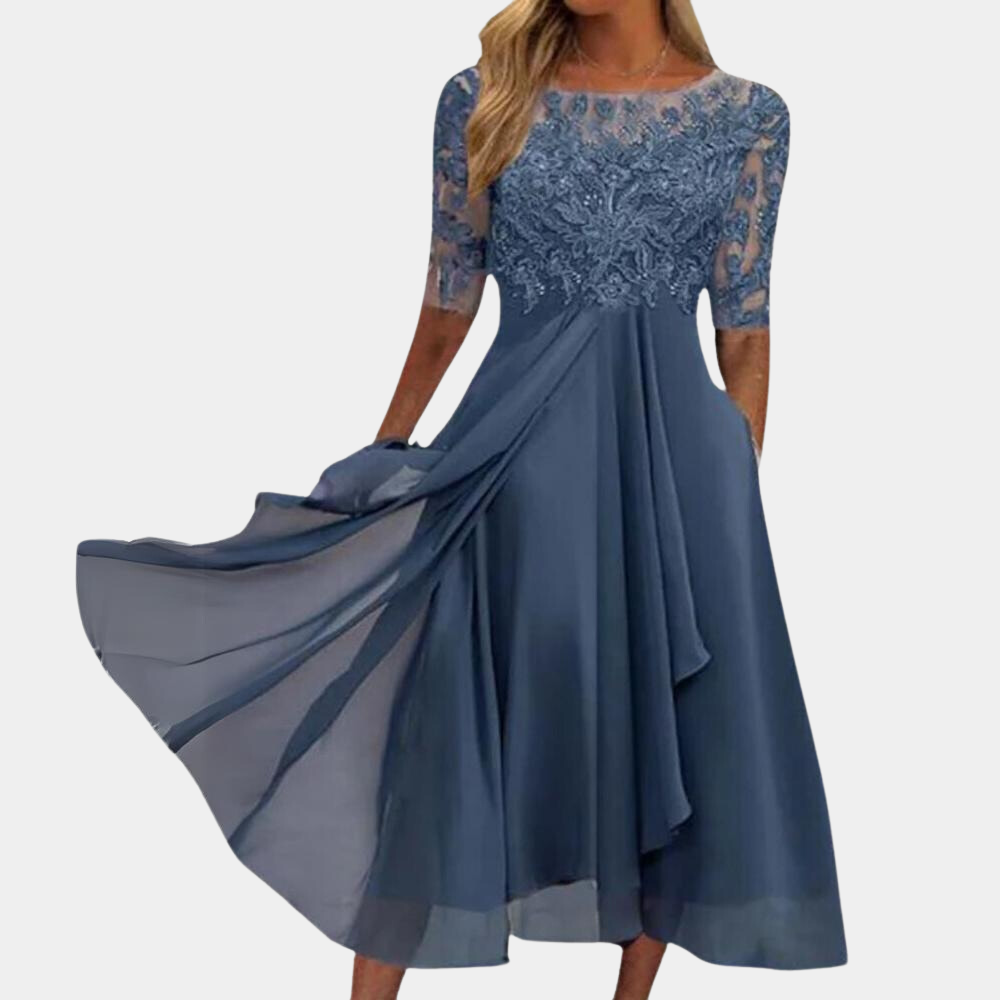 Stylowa Sukienka - Viviana-Niebieski-S-Trend Polska