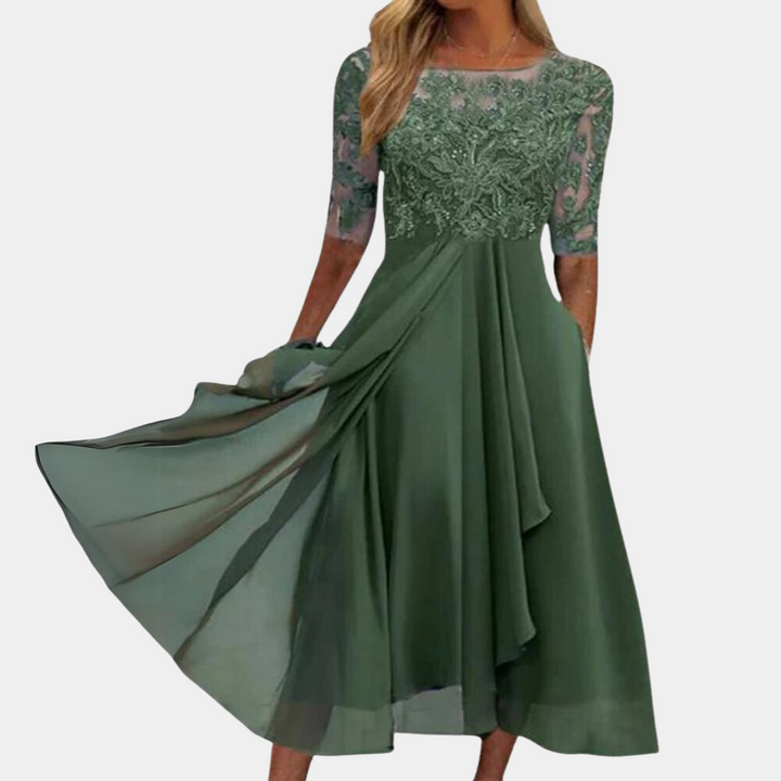Stylowa Sukienka - Viviana-Zielony-S-Trend Polska