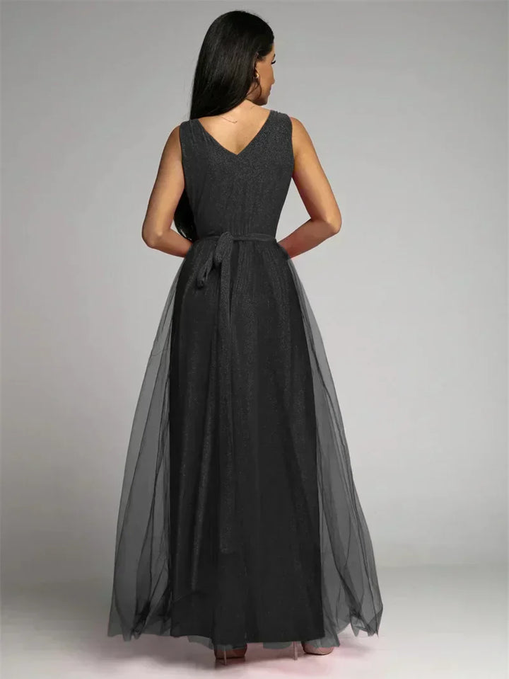 Stylowa sukienka w serek - Mindy-Czarny-S-Trend Polska