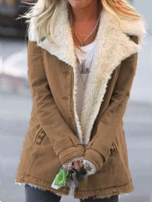 Stylowa termiczna kurtka damska - Aurora-Khaki-S-Trend Polska