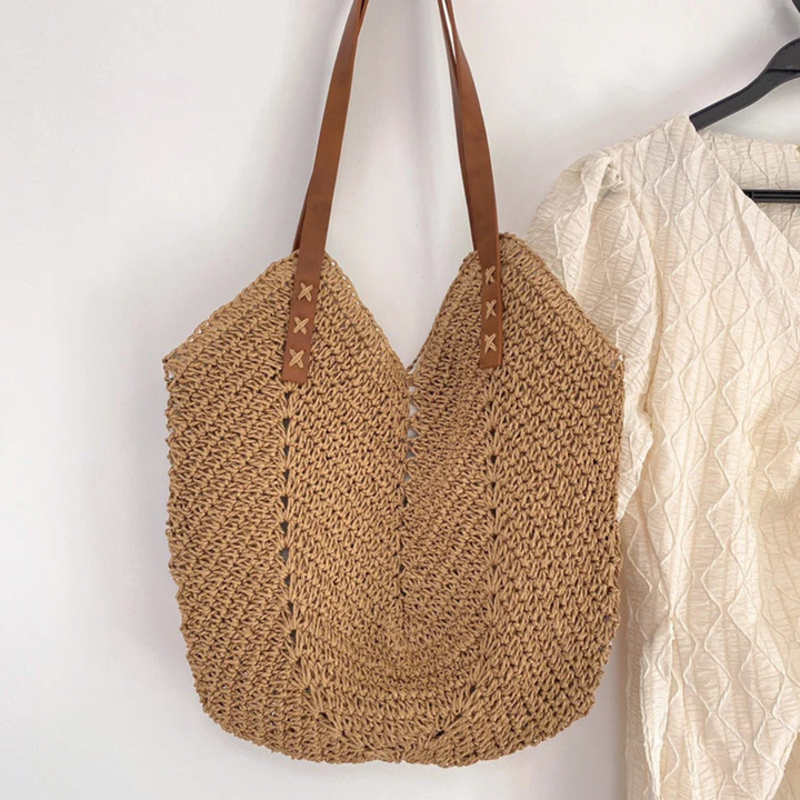 Stylowa torba na ramię dla kobiet - BreezeWoven-biel-Trend Polska
