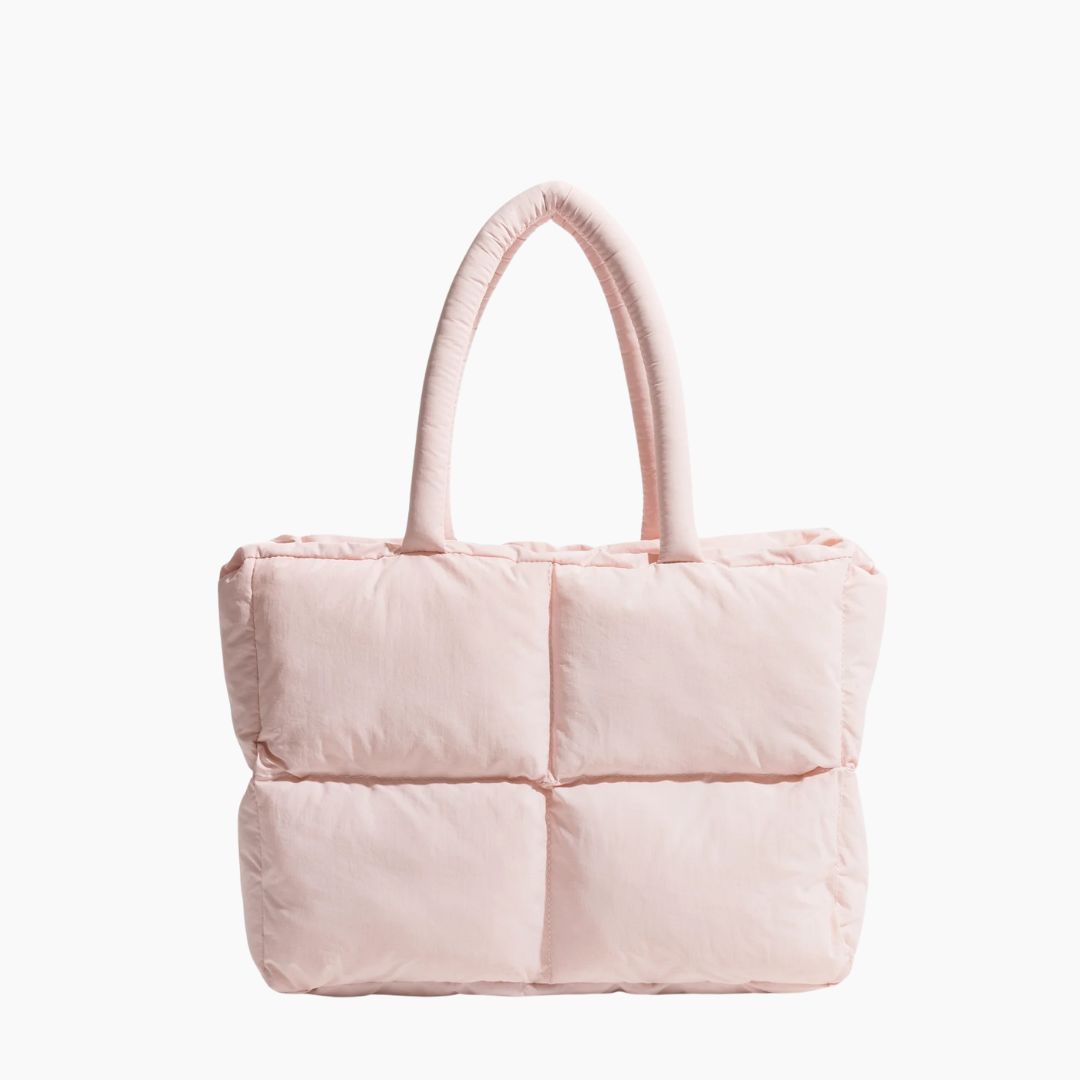 Stylowa torba puffer na ramię - Aurora-Różowy-Trend Polska