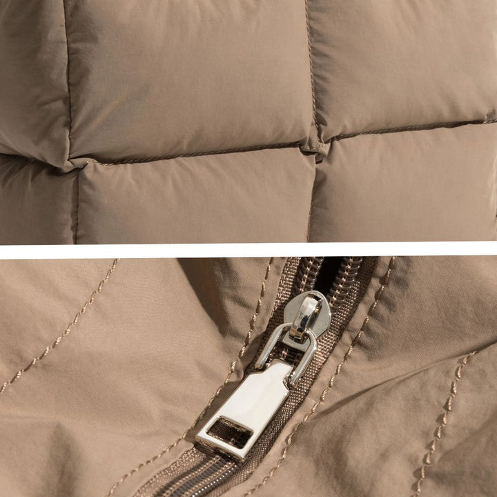 Stylowa torba puffer na ramię - Aurora-Brązowy-Trend Polska