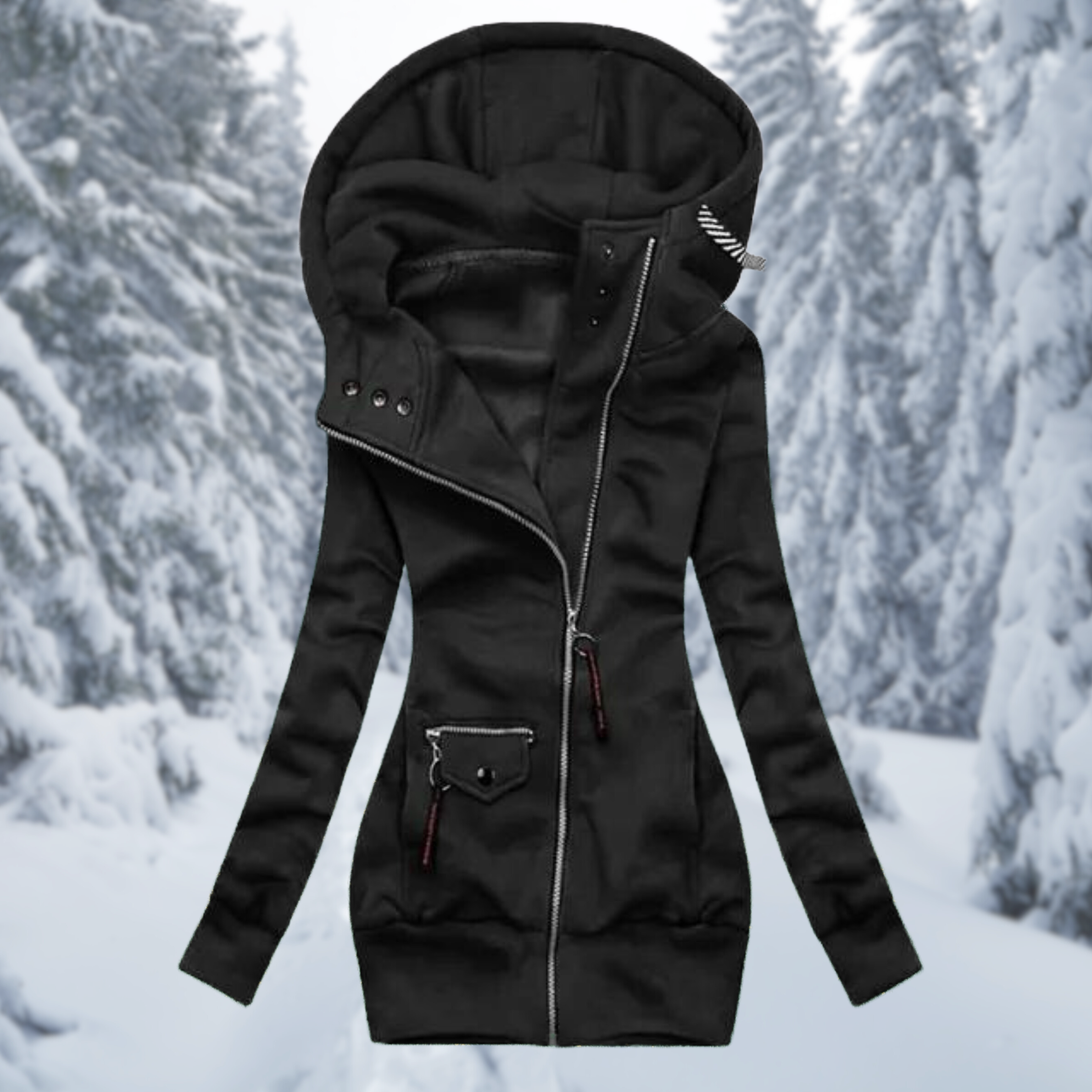 Stylowa Wodoodporna Kurtka Damska - Aurora-Czarny-S-Trend Polska