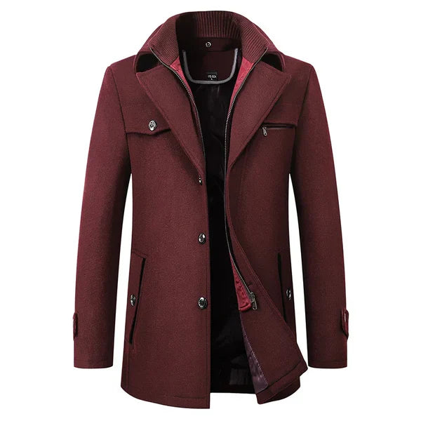 Stylowa Wodoodporna Zimowa Kurtka - Dario-Bordeaux czerwień-S-Trend Polska
