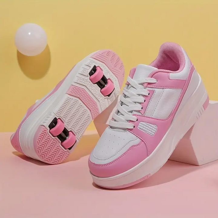 Stylowe buty rolkowe na przygody na świeżym powietrzu - Rollo-Różowy-29-Trend Polska