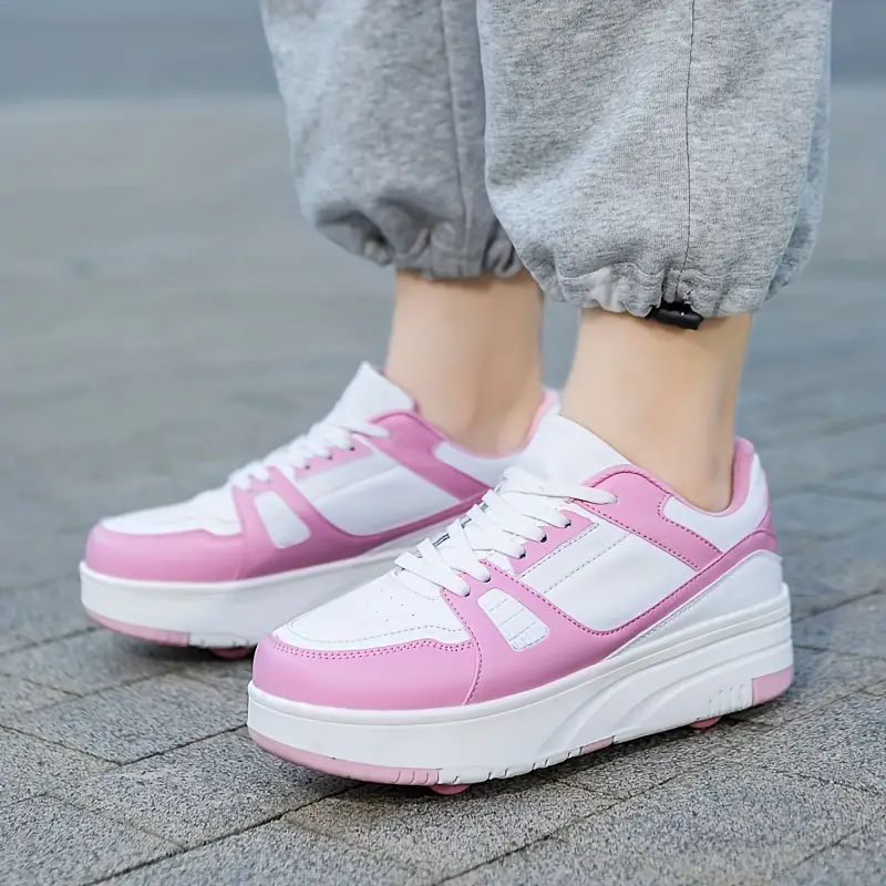 Stylowe buty rolkowe na przygody na świeżym powietrzu - Rollo-Różowy-29-Trend Polska