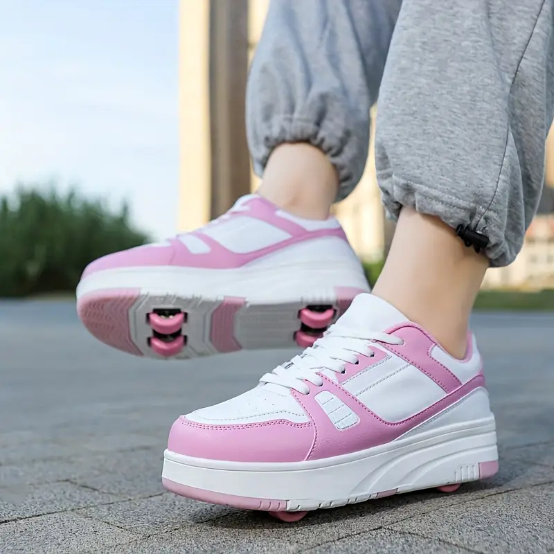 Stylowe buty rolkowe na przygody na świeżym powietrzu - Rollo-Różowy-29-Trend Polska