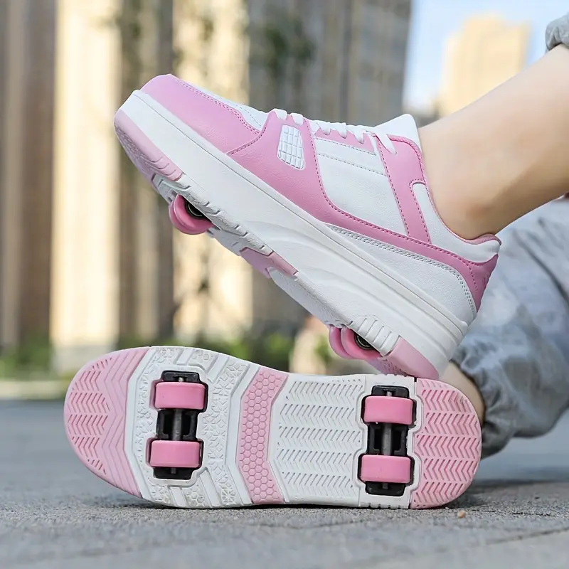 Stylowe buty rolkowe na przygody na świeżym powietrzu - Rollo-Różowy-29-Trend Polska