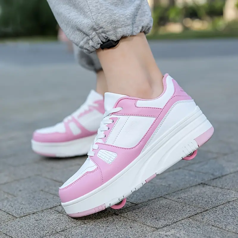 Stylowe buty rolkowe na przygody na świeżym powietrzu - Rollo-Różowy-29-Trend Polska