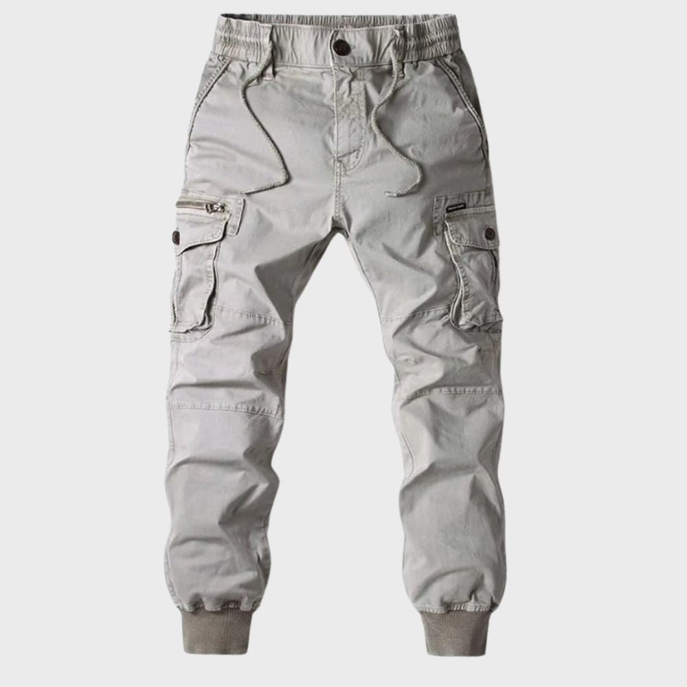 Stylowe Cargo Joggers dla Mężczyzn - Dexter-Jasnoszary-29-Trend Polska