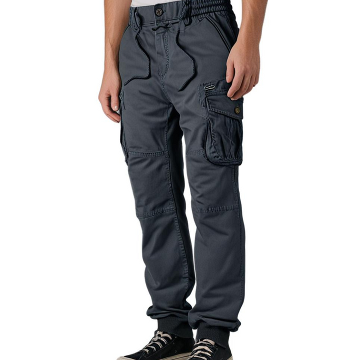 Stylowe Cargo Joggers dla Mężczyzn - Dexter-Ciemnoszary-1-29-Trend Polska