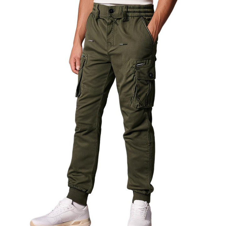 Stylowe Cargo Joggers dla Mężczyzn - Dexter-Ciemnoszary-1-29-Trend Polska