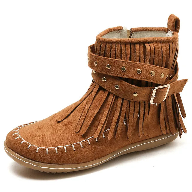 Stylowe damskie buty zimowe - Sienna-Brązowy-36-Trend Polska