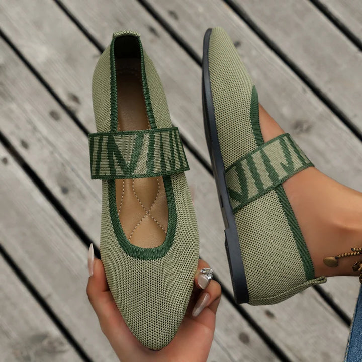 Stylowe damskie letnie buty z ostrym noskiem - Lina-36-Zielony-Trend Polska