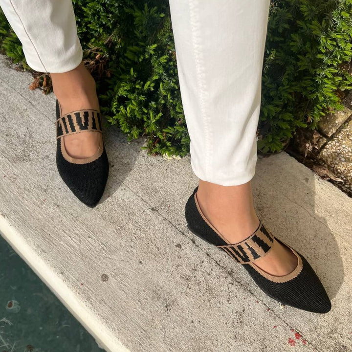 Stylowe damskie letnie buty z ostrym noskiem - Lina-36-Beżowy-Trend Polska
