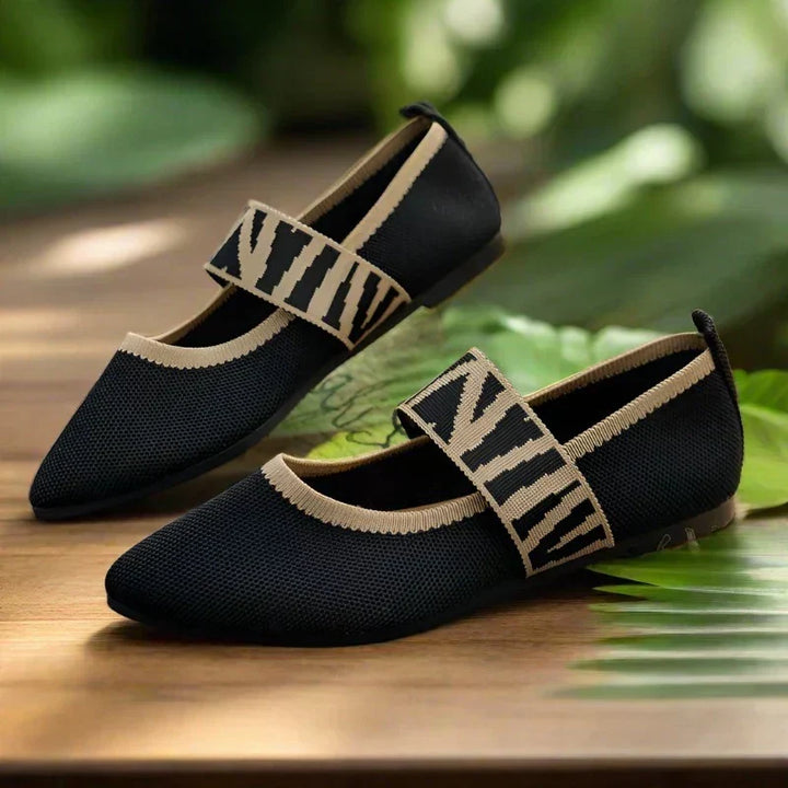 Stylowe damskie letnie buty z ostrym noskiem - Lina-36-Beżowy-Trend Polska