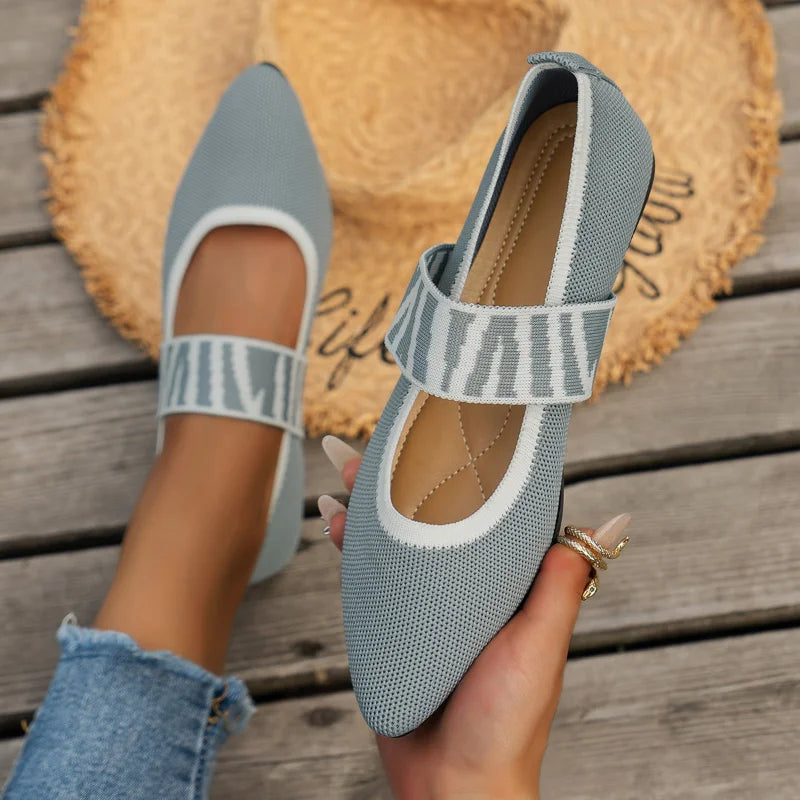 Stylowe damskie letnie buty z ostrym noskiem - Lina-36-Beżowy-Trend Polska