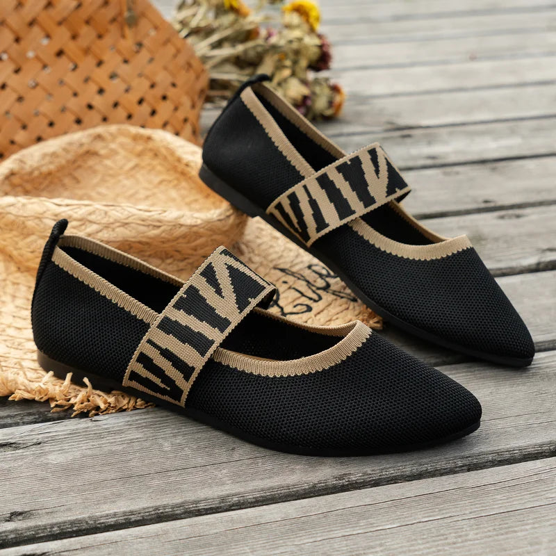 Stylowe damskie letnie buty z ostrym noskiem - Lina-36-Beżowy-Trend Polska