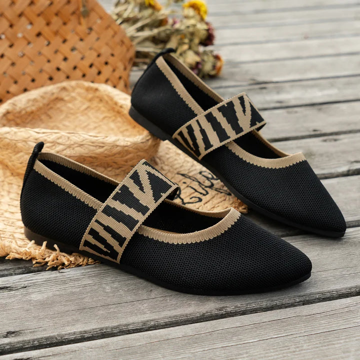 Stylowe damskie letnie buty z ostrym noskiem - Lina-36-Beżowy-Trend Polska