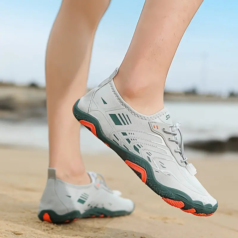 Stylowe Damskie Sneakersy Barefoot - BreezeStep-Szary-35-Trend Polska