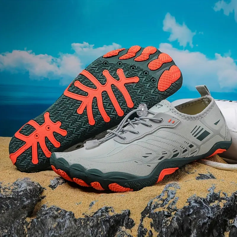 Stylowe Damskie Sneakersy Barefoot - BreezeStep-Szary-35-Trend Polska