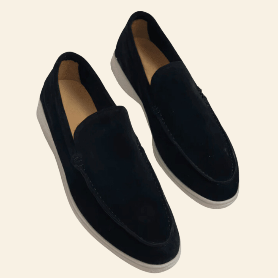 Stylowe i komfortowe zamszowe loafersy - Mason-Czarny-39-Trend Polska