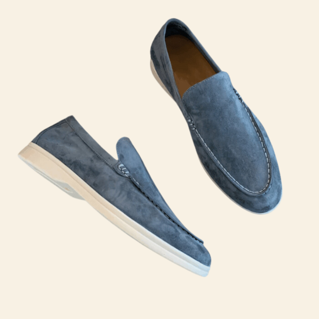 Stylowe i komfortowe zamszowe loafersy - Mason-Jasnoniebieski-39-Trend Polska