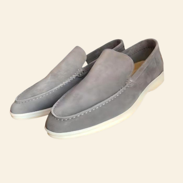 Stylowe i komfortowe zamszowe loafersy - Mason-Szary-39-Trend Polska