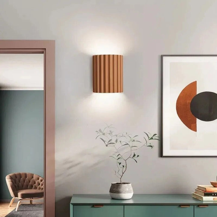 Stylowe kinkiety z żywicy - LumiResin-Biały-Ciepłe dowcipy-Trend Polska