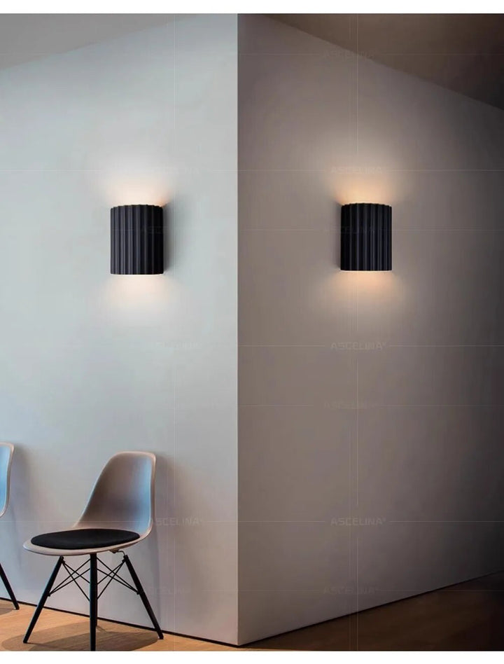Stylowe kinkiety z żywicy - LumiResin-Biały-Ciepłe dowcipy-Trend Polska